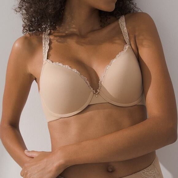 Soma Embraceable Push Up Lace Trim Padded Wired Bra‎ Women’s Size 34C - Picture 1 of 7